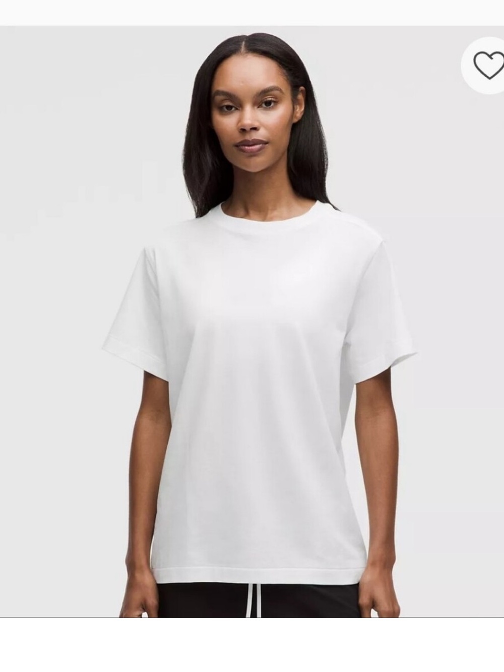 Lululemon White Organic Cotton Crewneck T-Shirt